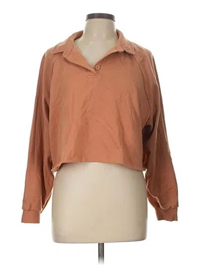 Pre-owned Self Esteem Long Sleeve Polo Shirt In Brown