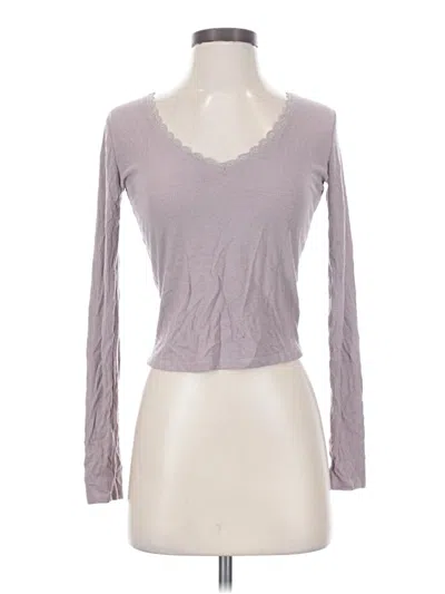 Pre-owned Self Esteem Long Sleeve Top Gray Sweetheart Neckline Tops