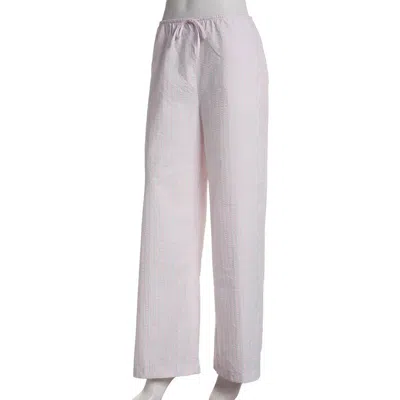 Self Esteem Pants Women's Tender Touch Seersucker Wide Leg Loungewear Pall399 In Pink
