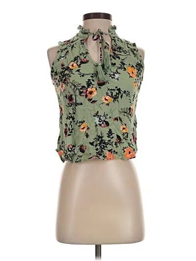 Pre-owned Self Esteem Sleeveless Blouse In Green