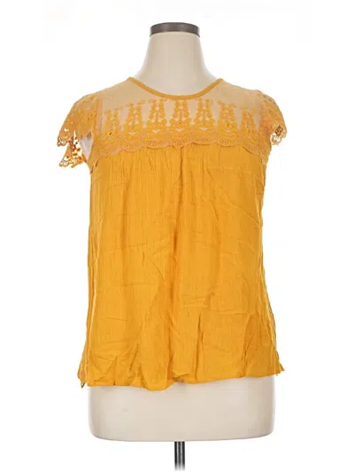 Pre-owned Self Esteem Sleeveless Blouse In Yellow