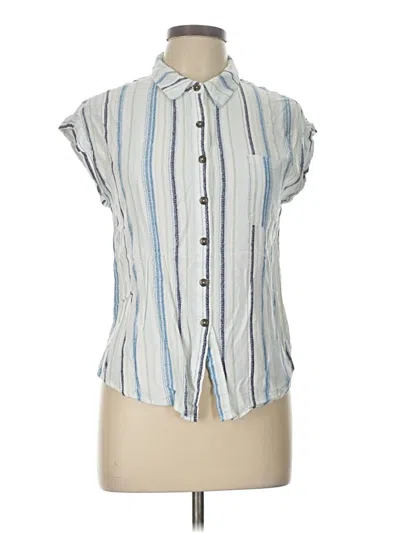 Pre-owned Self Esteem Sleeveless Button Down Shirt In Blue