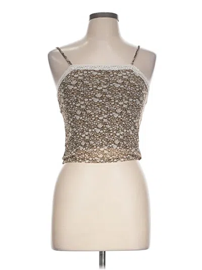 Pre-owned Self Esteem Sleeveless Top Gold Strapless Neckline Tops