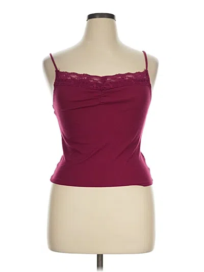 Pre-owned Self Esteem Tube Top Burgundy Strapless Neckline Tops