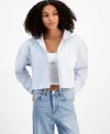 Self Esteem Women's Embroidered Novelty Hoodie Sweatshirt In Blue Opal