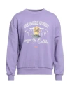 Self Made By Gianfranco Villegas Man Sweatshirt Light Purple Size Xxl Cotton In Purple