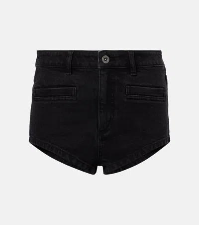 Self-portrait Denim Shorts In Black