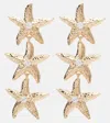 Self-portrait 18kt Gold-plated Earrings In Gold