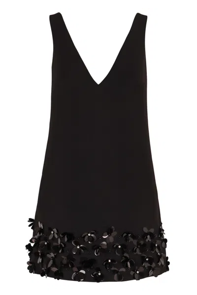 SELF-PORTRAIT SELF-PORTRAIT 3D SEQUINED CREPE MINI DRESS
