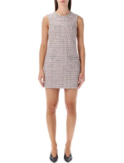 Self-portrait A Line Boucle Mini Dress In White