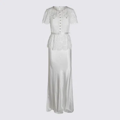 SELF-PORTRAIT SELF-PORTRAIT WHITE COTTON MAXI DRESS