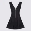Self-portrait Navy Blue Dress With Bustier Neckline And Zip Detail