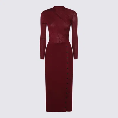 SELF-PORTRAIT SELF-PORTRAIT BURGUNDY DRESS