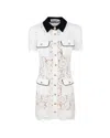 Self-portrait Delicate Lace Dress With Structured Pockets In White