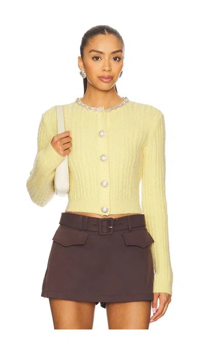 Self-portrait Alpaca Cardigan In Neutral