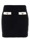 Self-portrait Self Portrait Black Alpaca Blend Skirt Women In Black