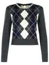 Self-portrait Womens Self Portrait Argyle Crystal Wool Jumper In Black