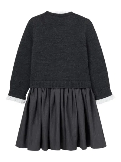 Self-portrait Argyle-knit Buttoned Dress