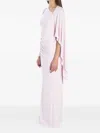 Self-portrait Asymmetric Embellished Maxi Dress In Pink
