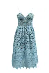 SELF-PORTRAIT AZAELEA LACE DRESS IN LIGHT BLUE POLYESTER