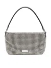 Self-portrait Logo Zipper Handbag In Grey