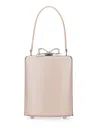 Self-portrait Bow Detail Box Shape Metal Frame Top Handle In Pink