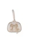 Self-portrait Bow Small Embellished Clutch In White