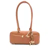 Self-portrait Baguette With Charm Shoulder Bag In Brown