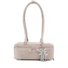 Self-portrait Grey Suede Top Handle Bag