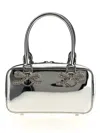 Self-portrait Silver-colored Handbag With Bows On The Front In Silver