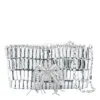 Self-portrait Crystal-embellished Bow Shoulder Bag In Silver