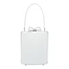 Self-portrait Bow Leather Bucket Bag In White