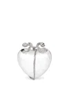 Self-portrait Cream Heart Clutch Bag In White