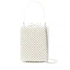 Self-portrait Mini Tote Bag With Pearl Embellishment In White