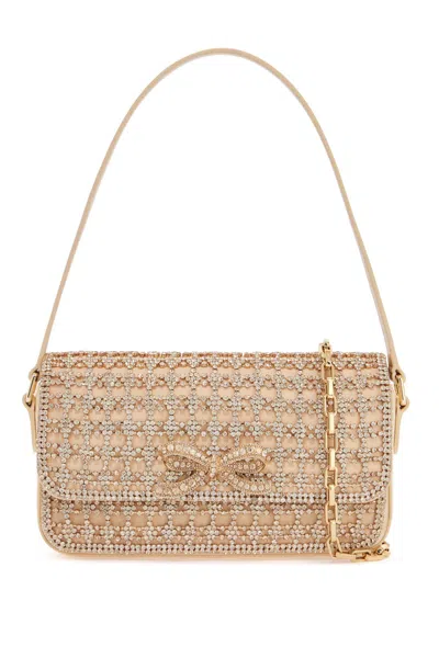 Self-portrait Baguette Bag With In Gold
