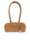 Self-portrait Baguette Shoulder Bag Whith Charm In Brown