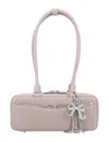 Self-portrait Baguette Shoulder Bag With Charm In Pink