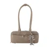 Self-portrait Baguette With Charm Shoulder Bag In Brown