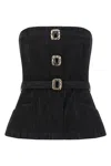 Self-portrait Bandeau Top In Black