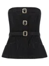 Self-portrait Bandeau Top In Black