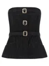 Self-portrait Bandeau Top In Black