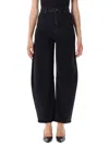 Self-portrait High-waisted Relaxed Fit Black Jeans In Black