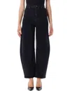 Self-portrait High-waisted Relaxed Fit Black Jeans In Black