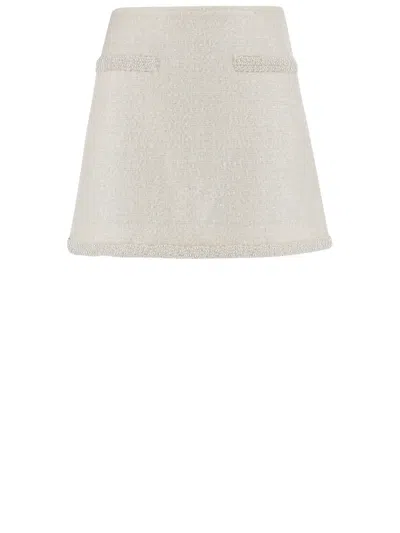 SELF-PORTRAIT SELF-PORTRAIT BEADED BOUCLÉ MINI SKIRT