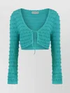 Self-portrait Embellished Striped Knit Cardigan