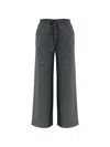 Self-portrait Beaded Drawstring Trousers In Gray