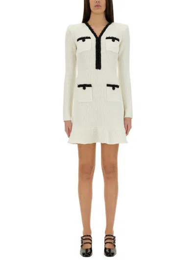 SELF-PORTRAIT SELF-PORTRAIT BEADED KNIT MINI DRESS