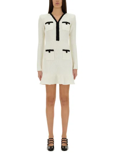 SELF-PORTRAIT SELF-PORTRAIT BEADED KNIT MINI DRESS