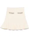 Self-portrait Crystal-embellished Mini Skirt In Beige