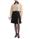 Self-portrait Beige Denim Cropped Jacket